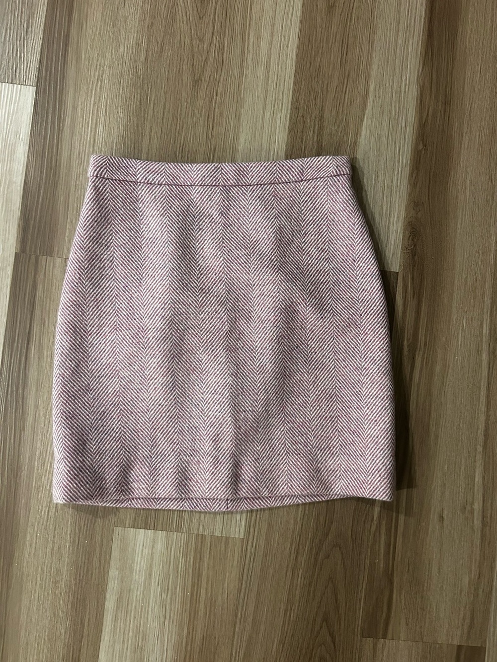 J. Crew Pink Herringbone Pencil Skirt